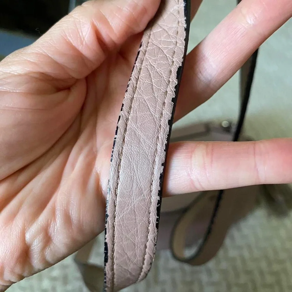 Borse in Pelle Italian Leather Dusty Pink Crossbody Bag
